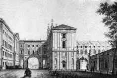 Вот он – знаменитый Царскосельский Лицей. Гравюра Майера. 1822 г.