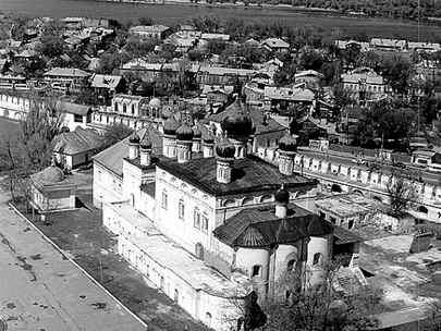 Астраханский кремль. Вид с колокольни на Волгу. Панорама Астрахани