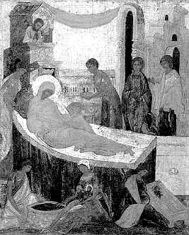 Рождество Богородицы. Икона XVI в.