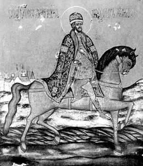 Святой благоверный великий князь Александр Невский. Икона XVIII в.