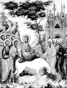 Вход Господень в Иерусалим. Худ. В. Макашов. Палех